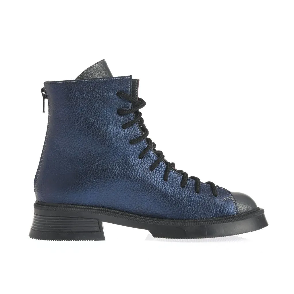Ana Urbana Shoes Ramona bocanci mov piele texturată