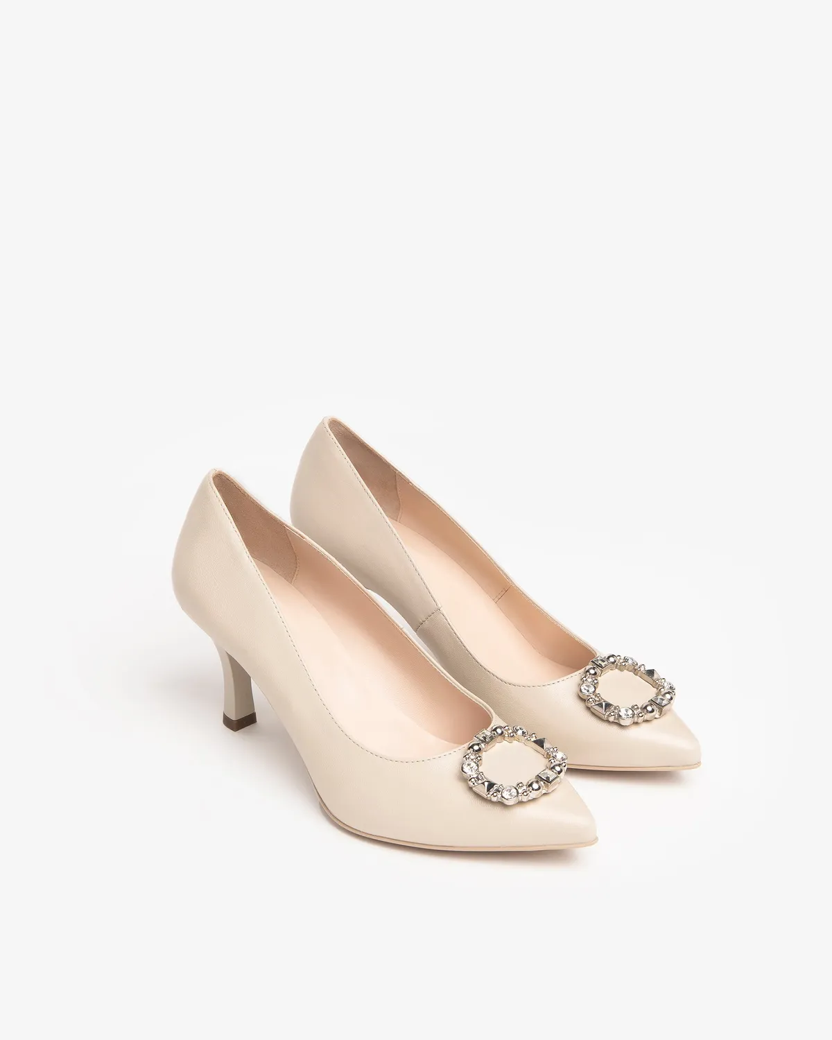 Pantofi damă NeroGiardini piele cu toc eleganți