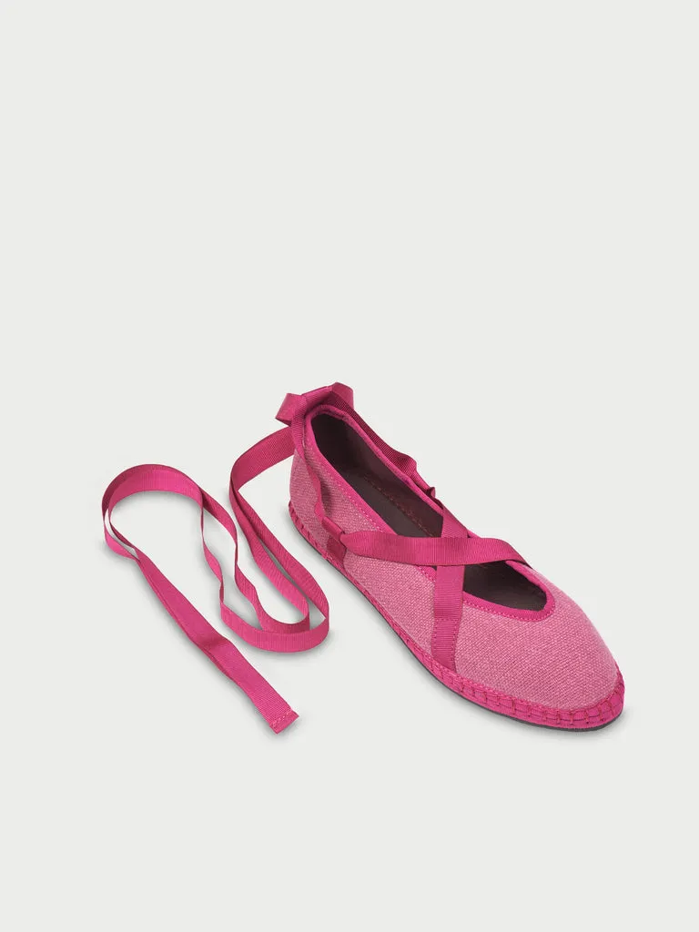 Flagelus Eichiro Ribbon pantofi slip-on roz in