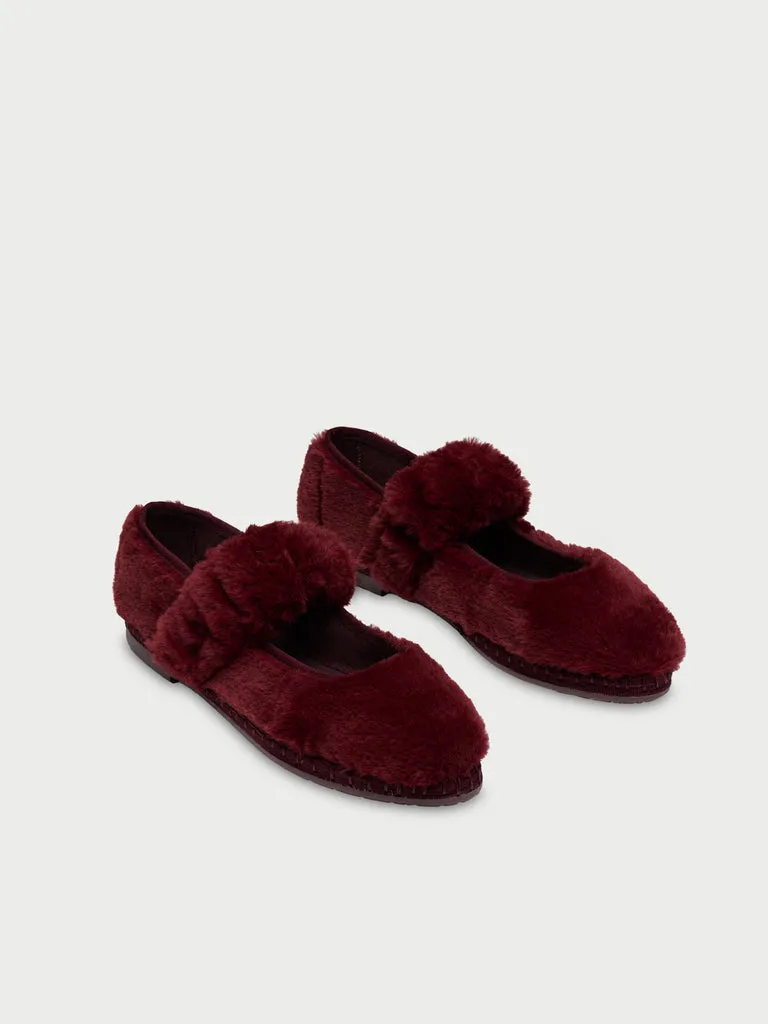 Flagelus Mafalda Fur Garnet papuci catifea visiniu