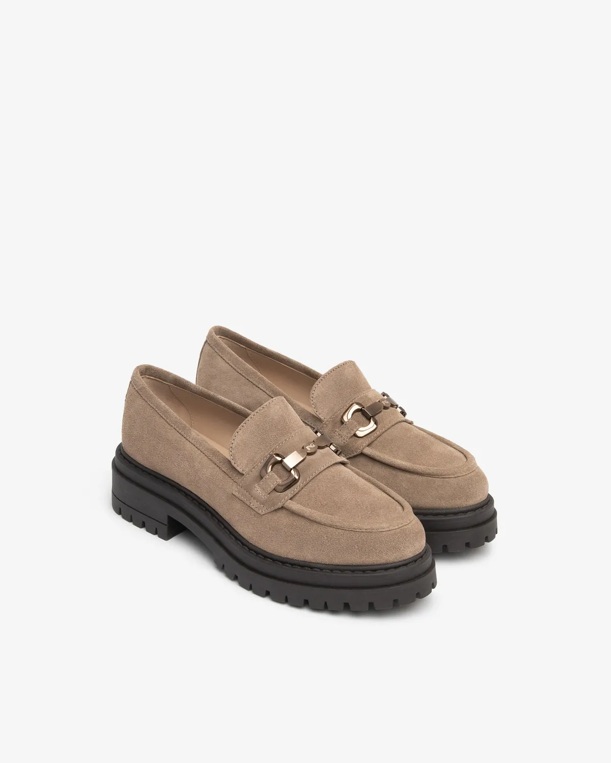 Mocasini NeroGiardini piele întoarsă toc 40 mm