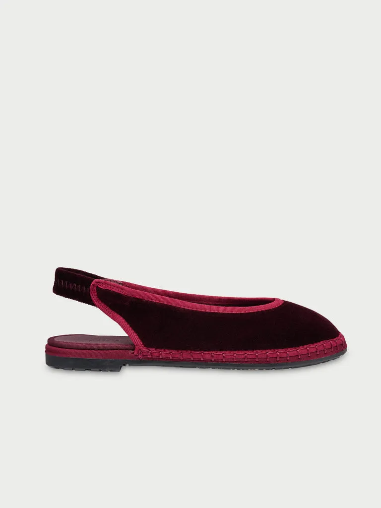 Flagelus Narnia Burgundy papuci velur visiniu elastic