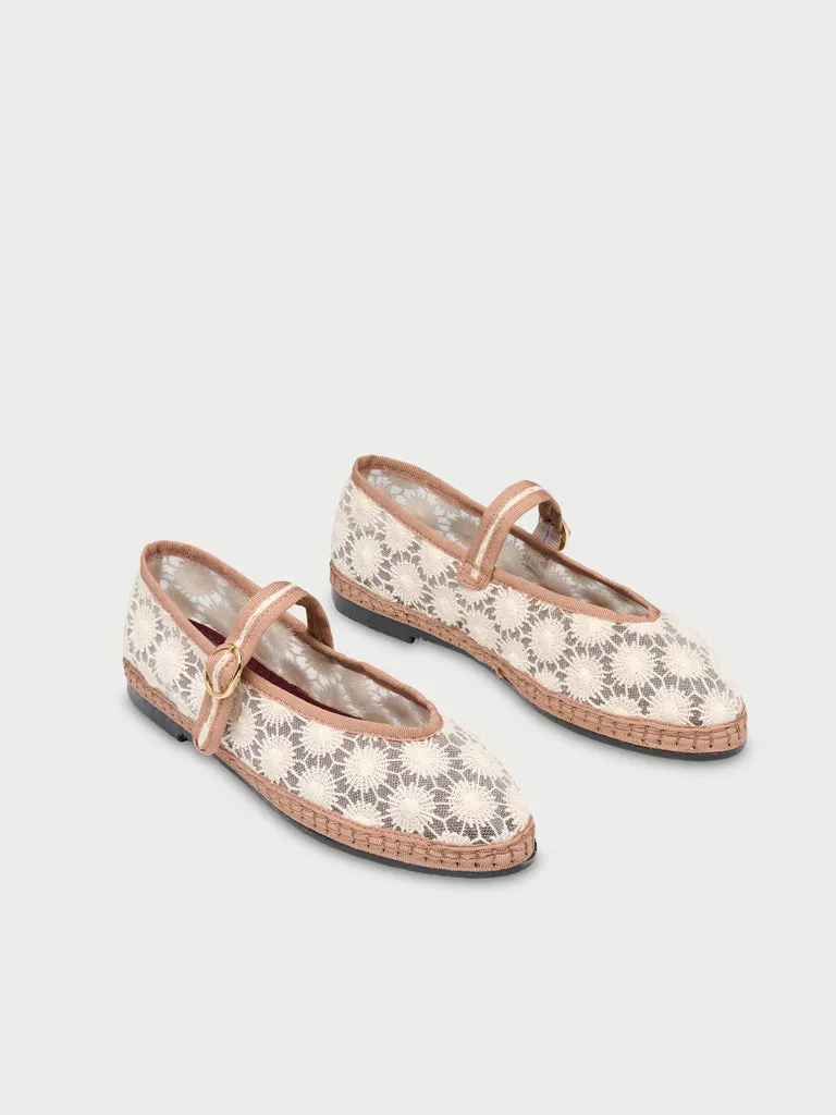 Flagelus Pierre Sun Flower balerini mesh floral