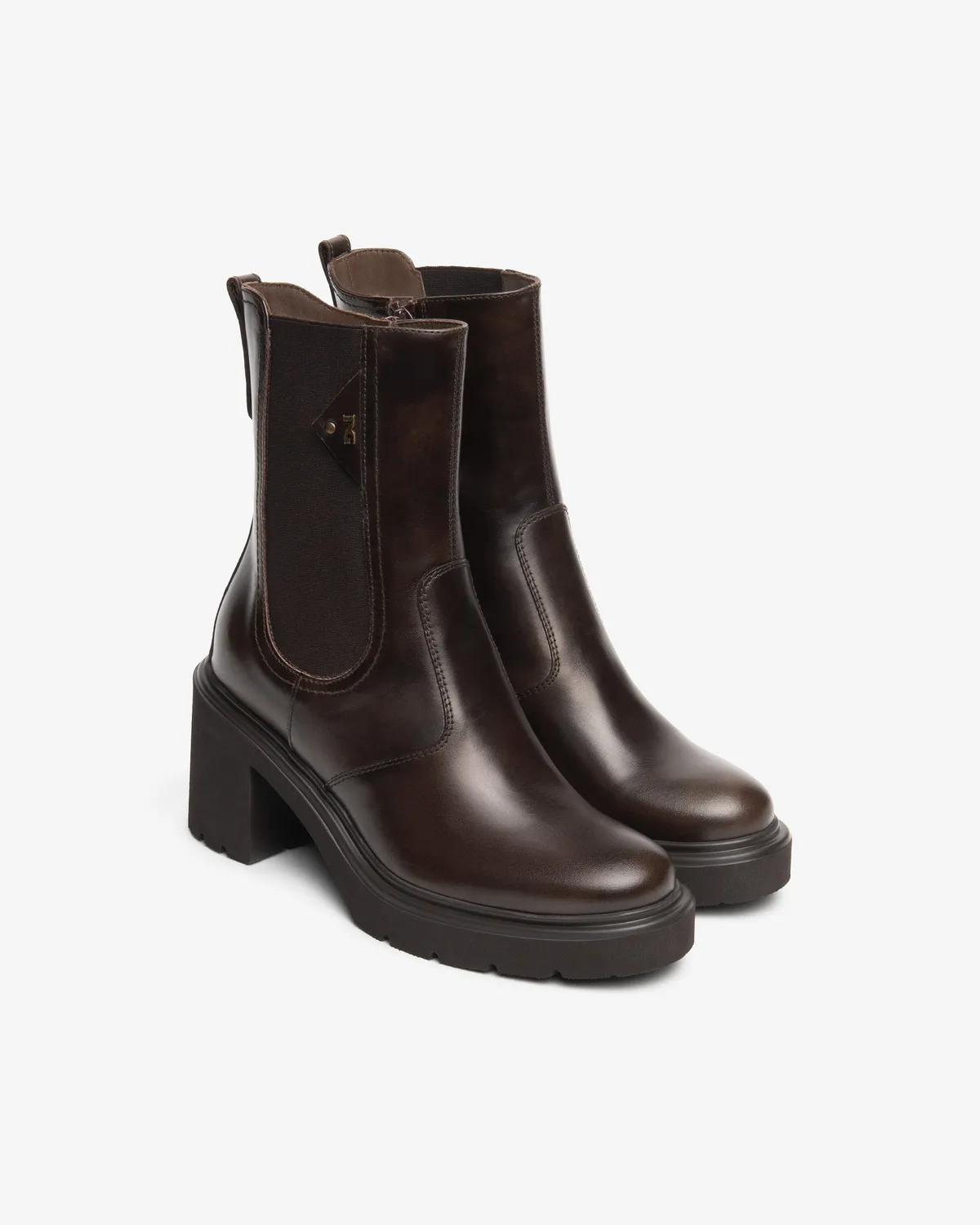 NeroGiardini Botine Chelsea Damă Piele Toc 85 mm