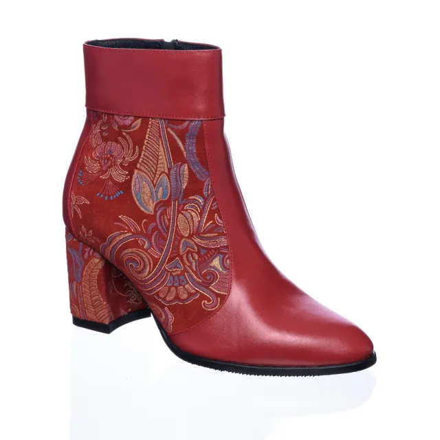 Catinca Shoes GX32 RSR ghete dama rosu piele naturala
