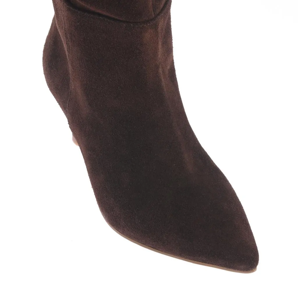 Ana Urbana Shoes Chicago cizme maro piele întoarsă