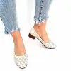 Catinca Shoes T9 BJ pantofi dama piele bej perforati