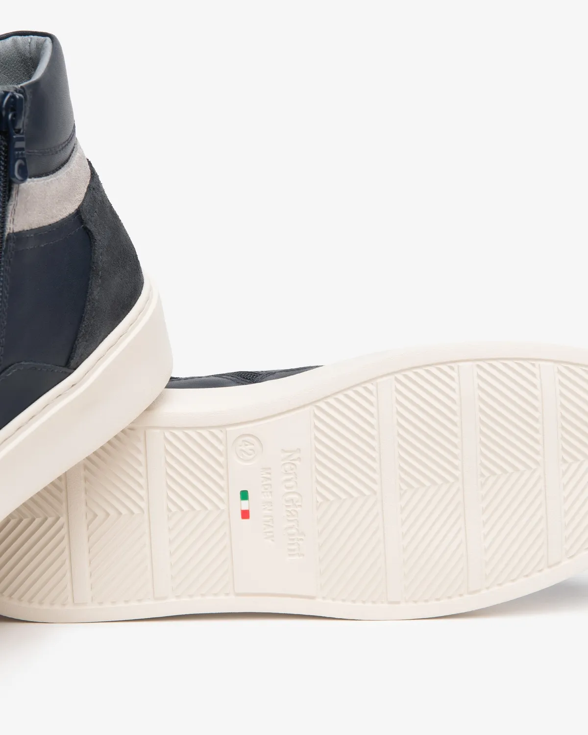 NeroGiardini Sneakers Piele Barbati Inalti 39-46 Cu Fermoar