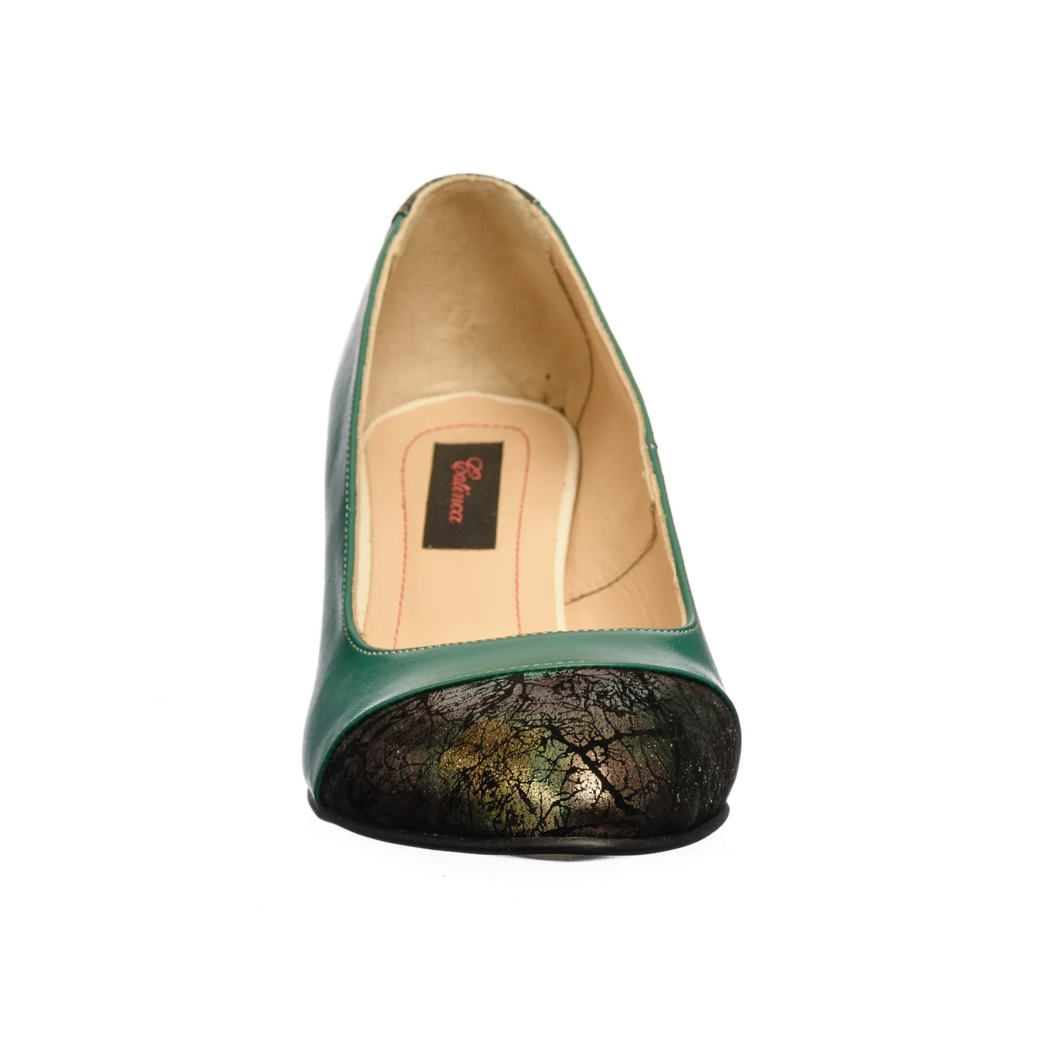 Catinca Shoes A5 VS pantofi dama piele verde straveziu