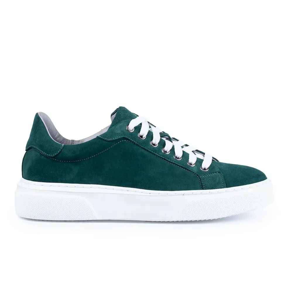Lucas Shoes Pedro 510 sneakers verde velur piele