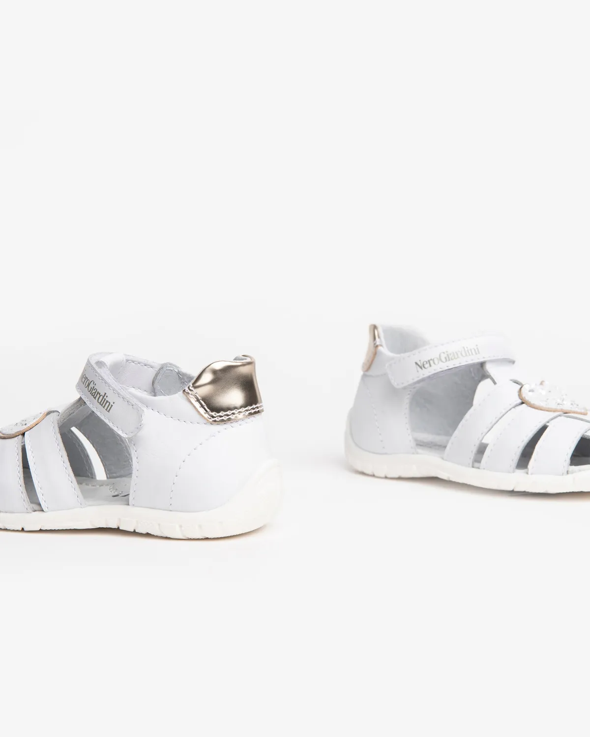 NeroGiardini sandale piele bebe fete cu sclipici
