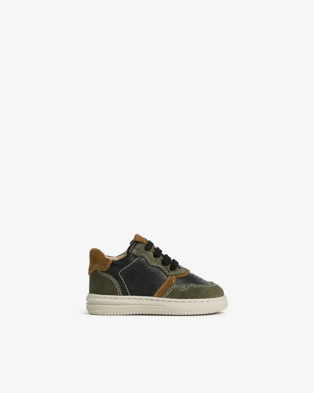NeroGiardini sneakers băieței piele și velur toamnă comozi