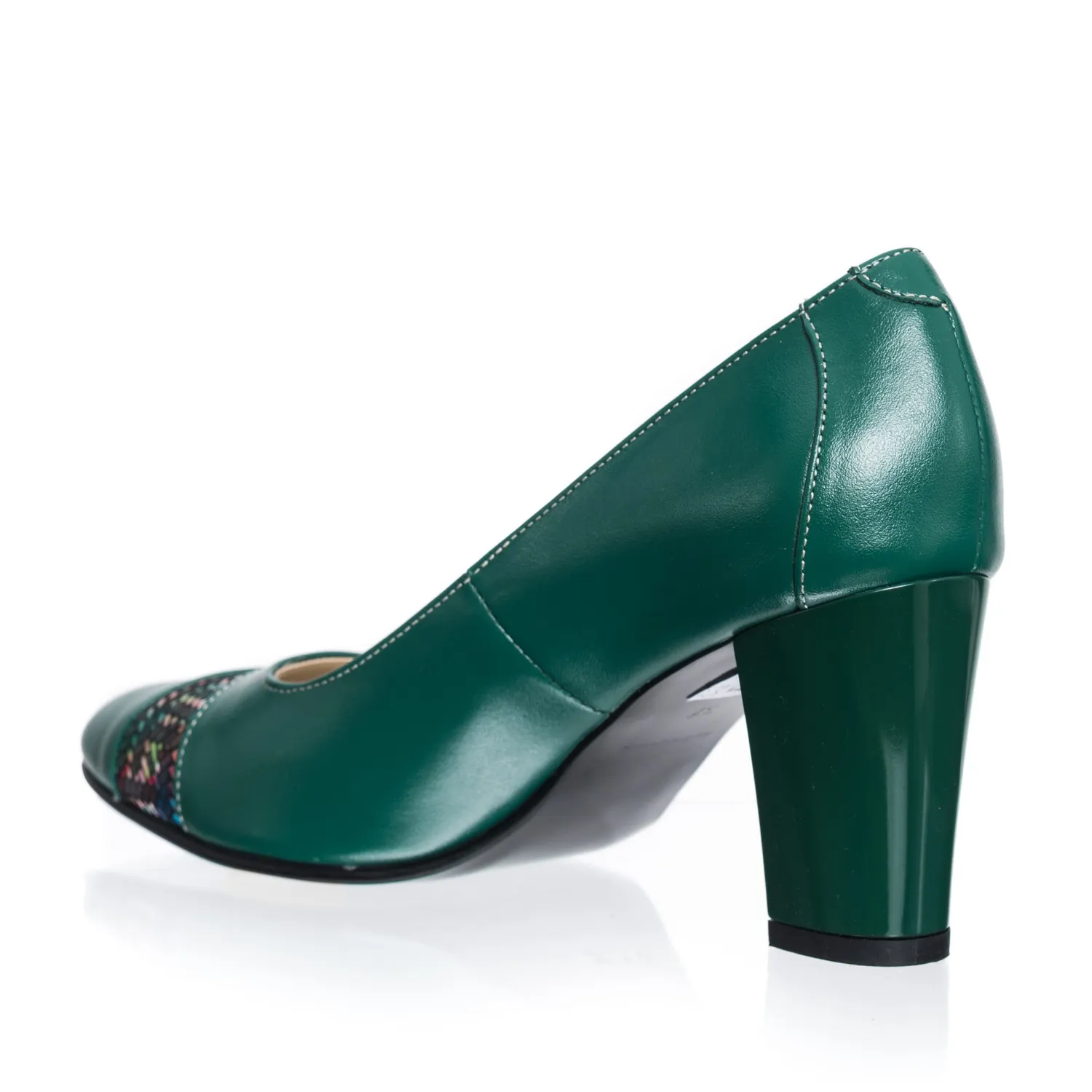 Catinca Shoes 163 VM pantofi dama piele naturala verde mozaic