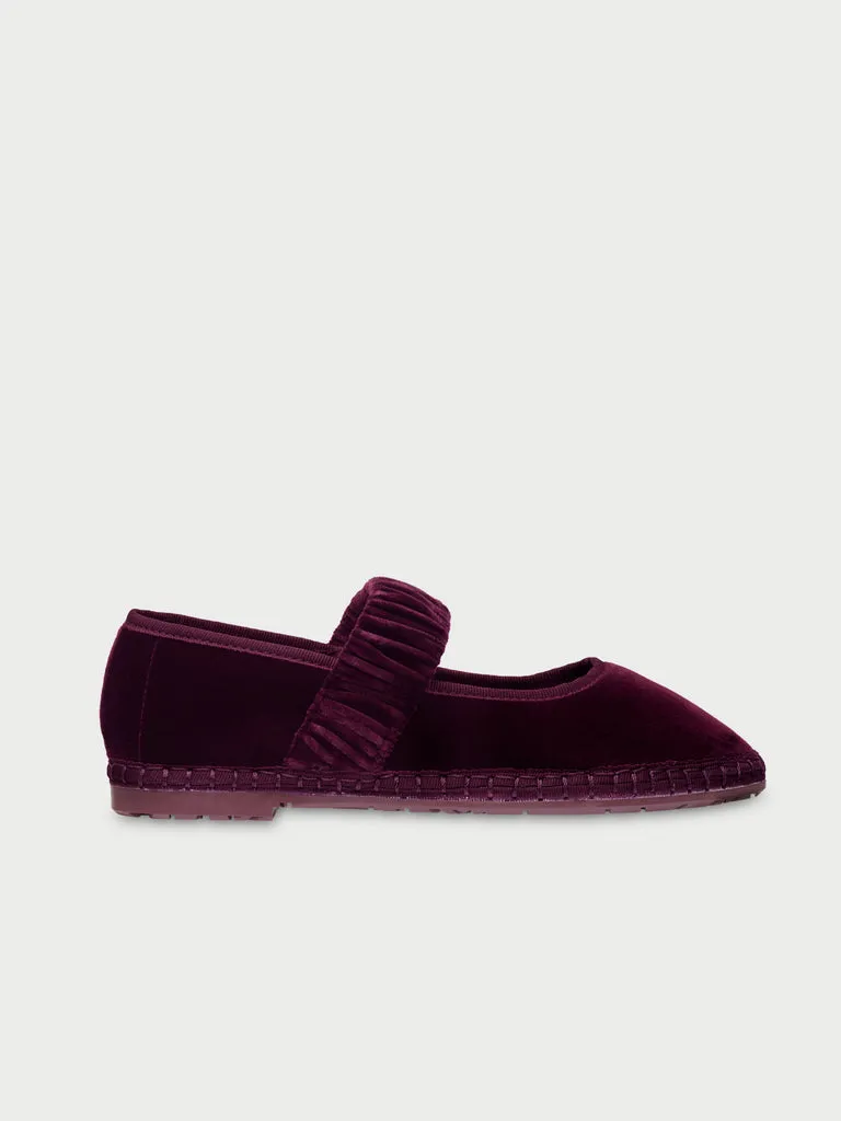 Flagelus Mafalda Wine pantofi catifea visiniu