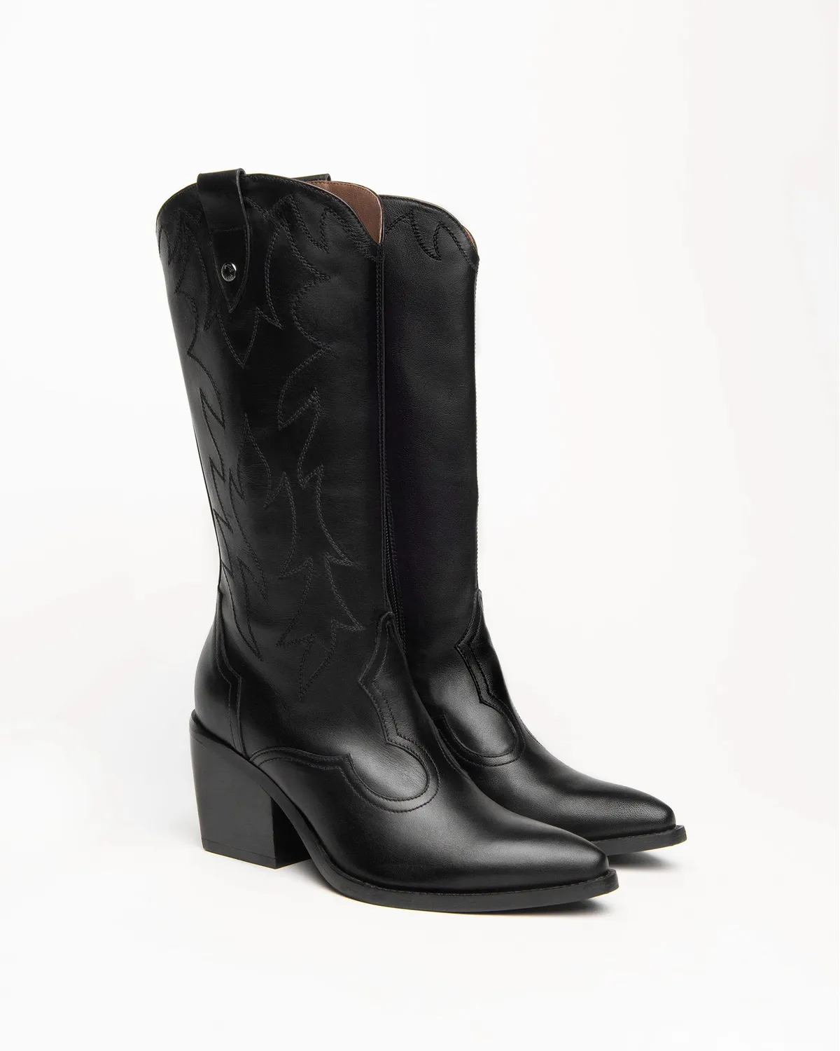 NeroGiardini Cizme piele dama toc western 75 mm