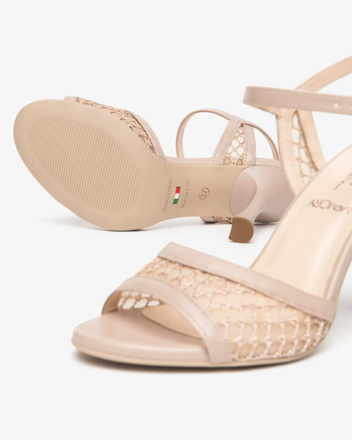 NeroGiardini sandale elegante dama piele panza