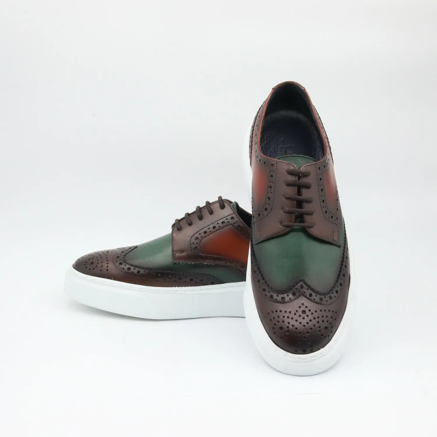 Lucas Shoes 519 G-O-M sneakers maro piele