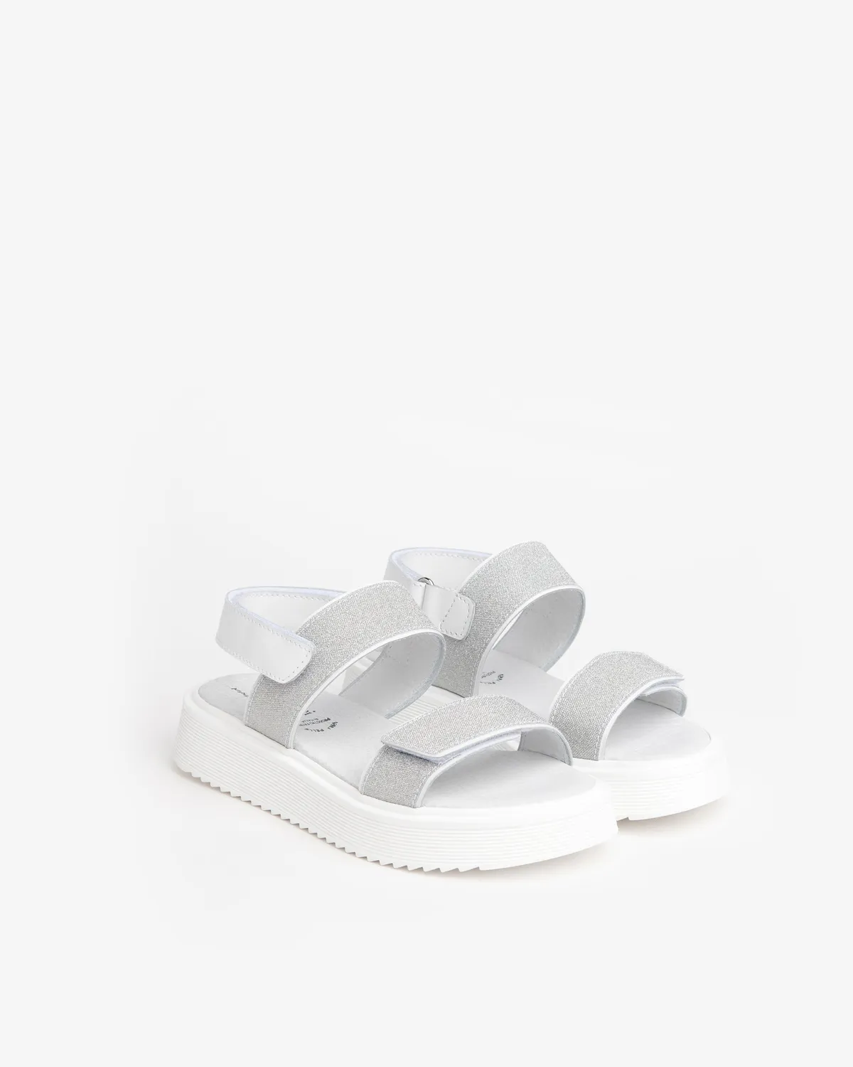Sandale NeroGiardini fete velcro sclipici