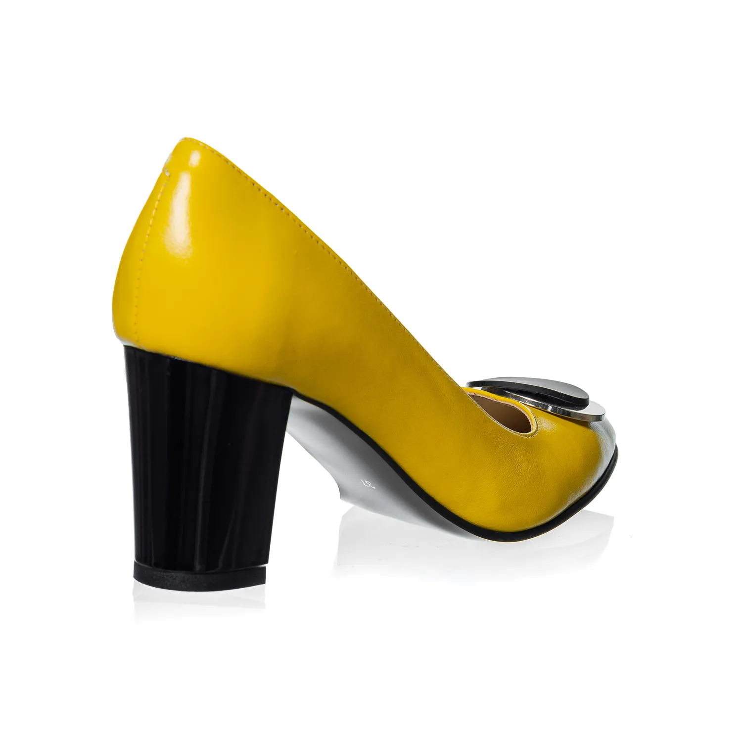 Catinca Shoes Galben Box A30 GB pantofi piele galbeni