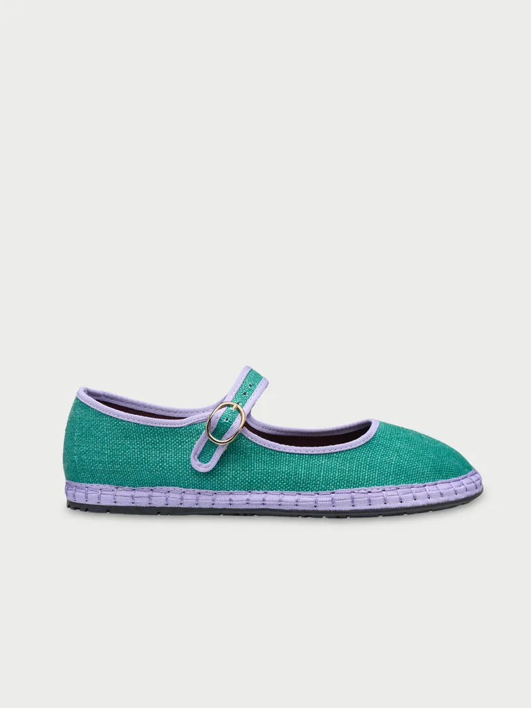 Flagelus Cinderella Ivetta pantofi Mary Jane verde