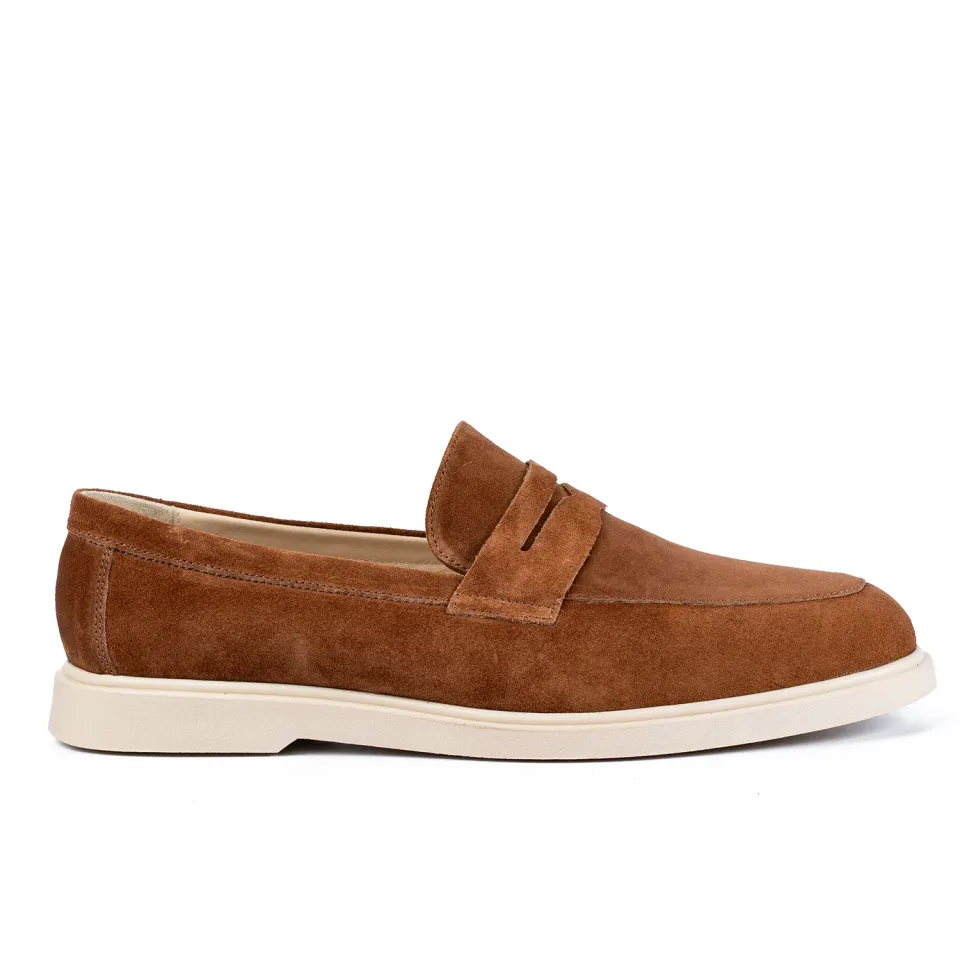 Lucas Ezra mocasini barbati camel piele naturala