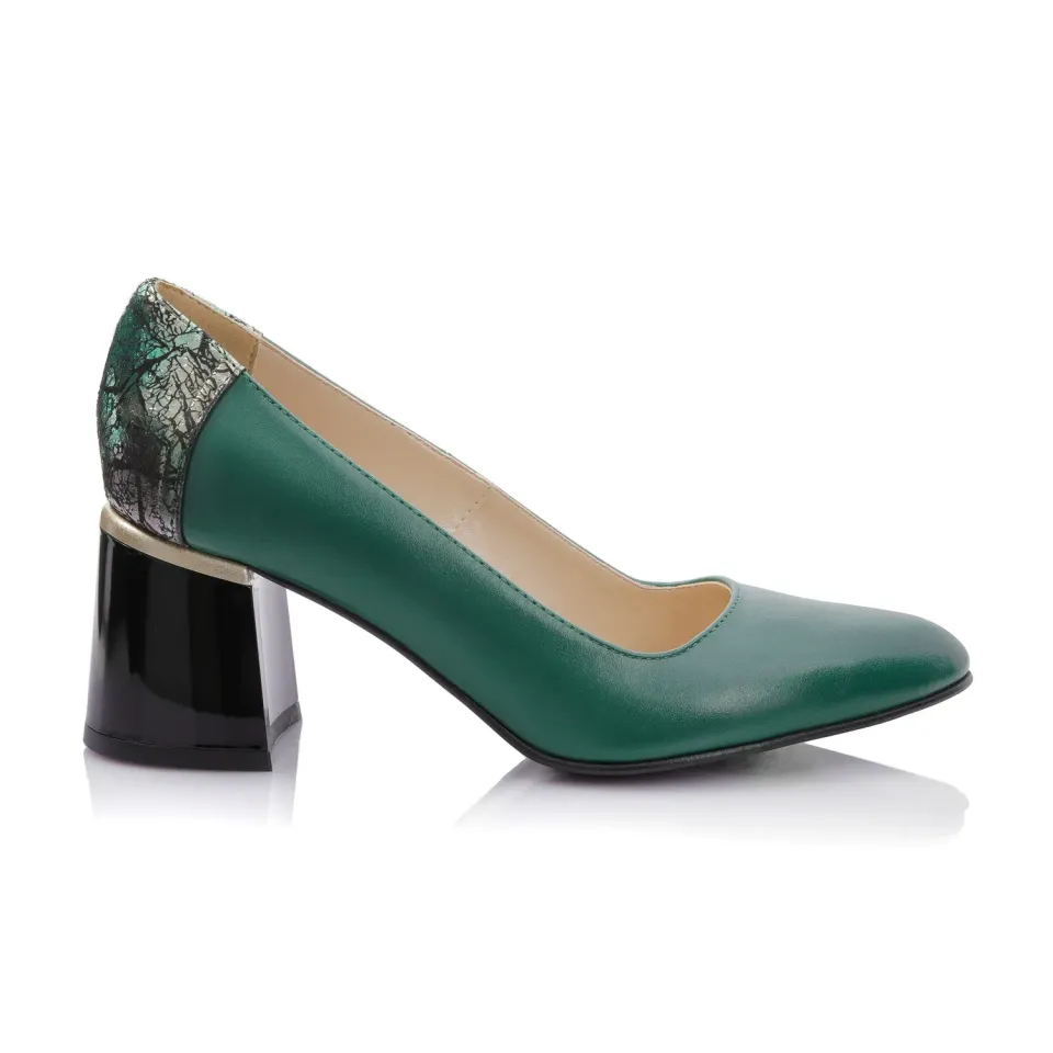 Catinca Shoes A64 VBVS pantofi verde piele