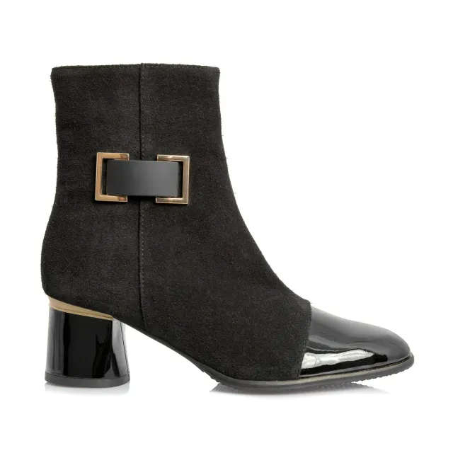 Catinca Shoes GX75 NAL ghete dama negre piele naturala