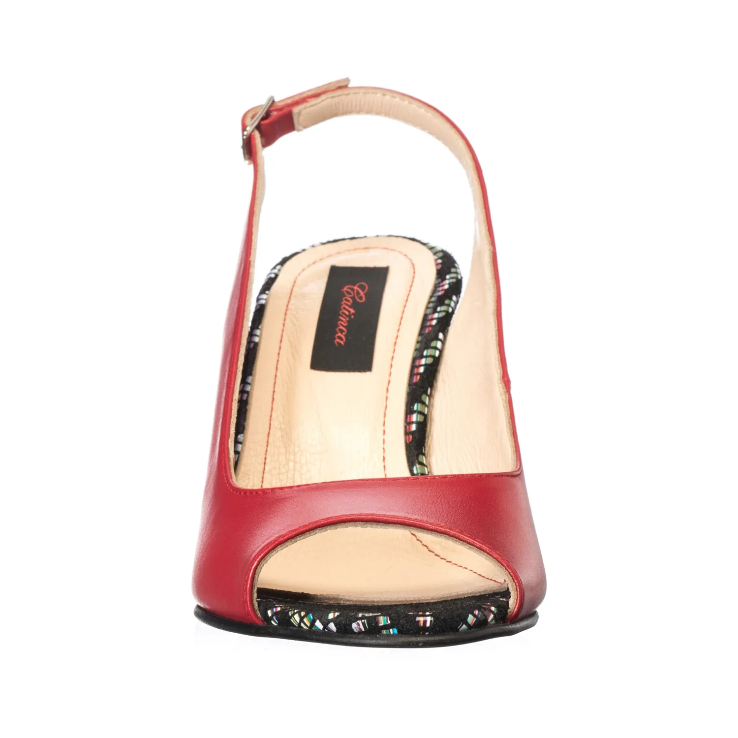 Catinca Shoes E194 RM sandale dama piele rosie