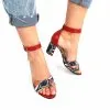 Catinca Shoes S4 RSR sandale damă piele roșu șarpe