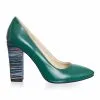 Catinca Shoes 2691 VTD pantofi dama piele verde dungi