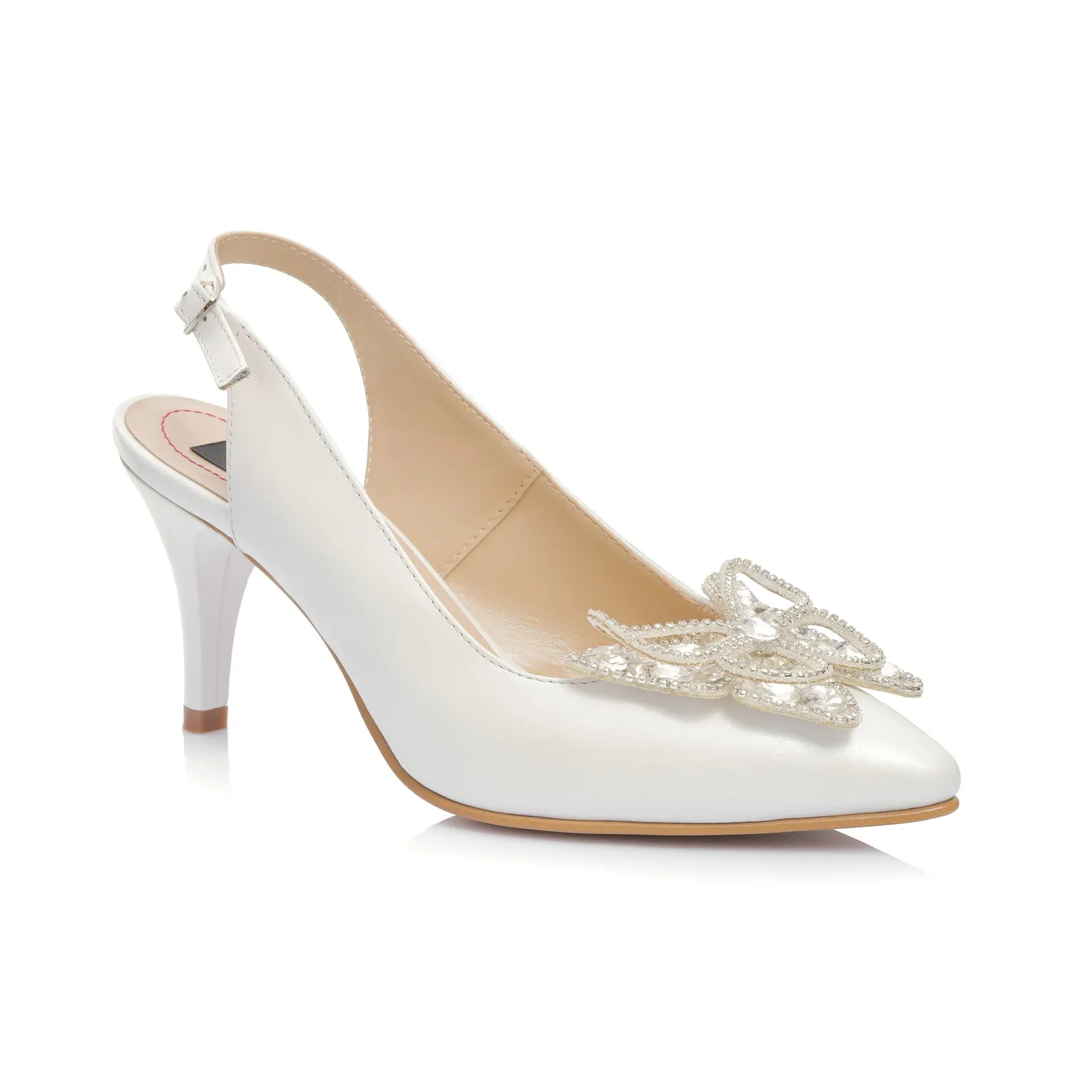 Catinca Shoes Alb Sidef D57F sandale dama piele naturala albe