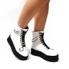 Catinca Shoes BC34 A bocanci dama piele naturala albi