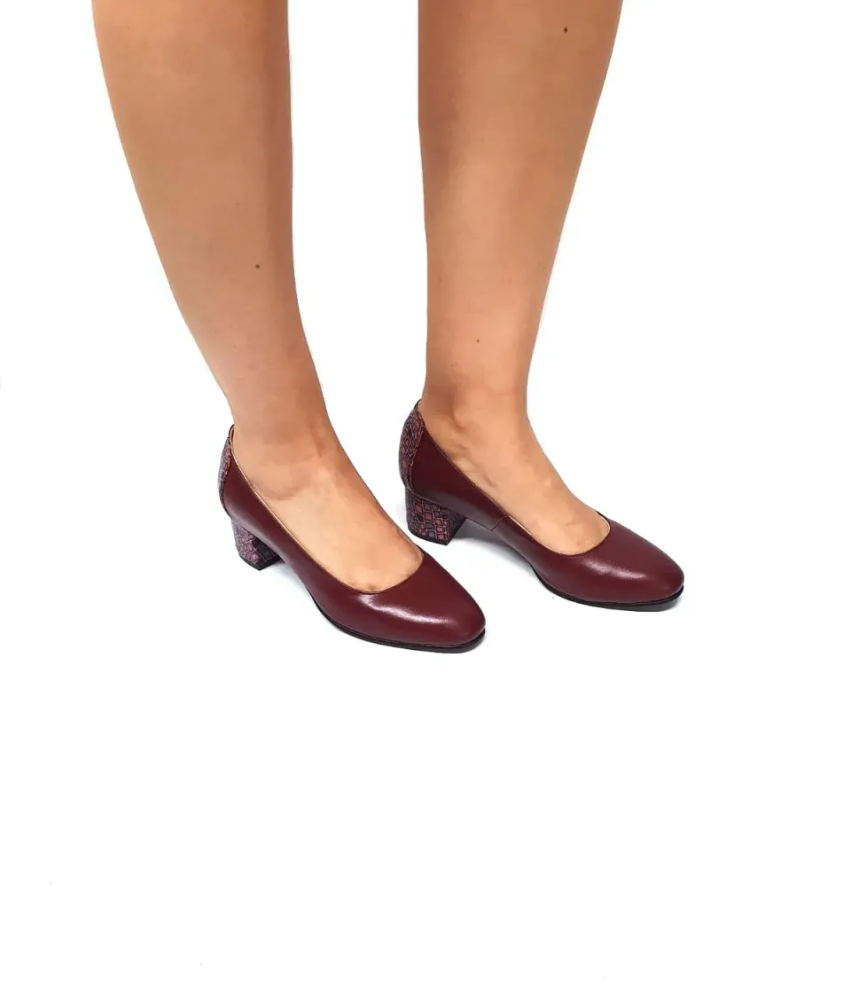 Catinca Shoes A7 BPB pantofi dama piele bordo pietre