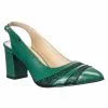 Catinca Shoes A101 VSC sandale piele verde sclipici