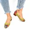 Catinca Shoes T11 GLC pantofi dama perforati piele galben