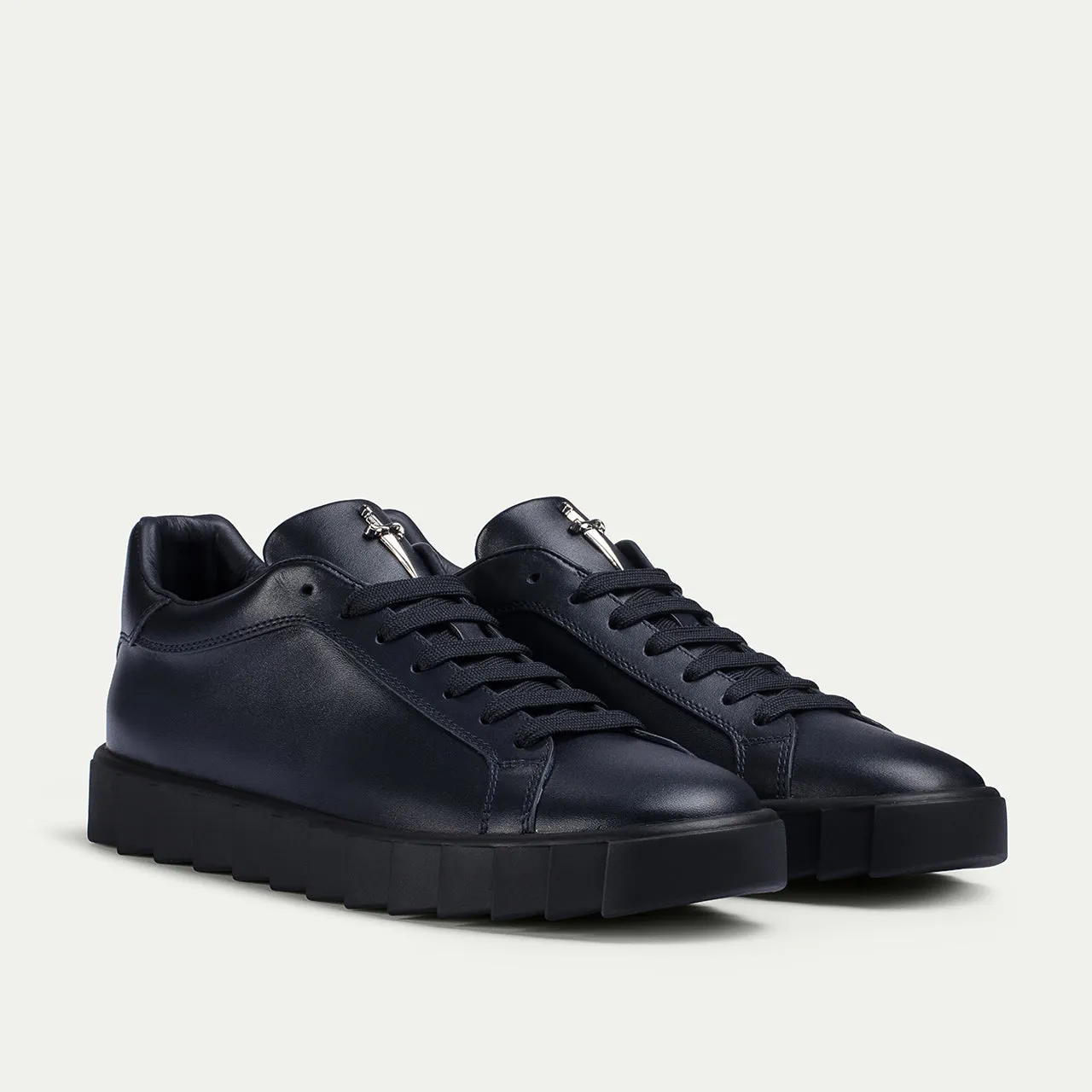 Cesare Paciotti Shark Derby sneakers piele bleumarin