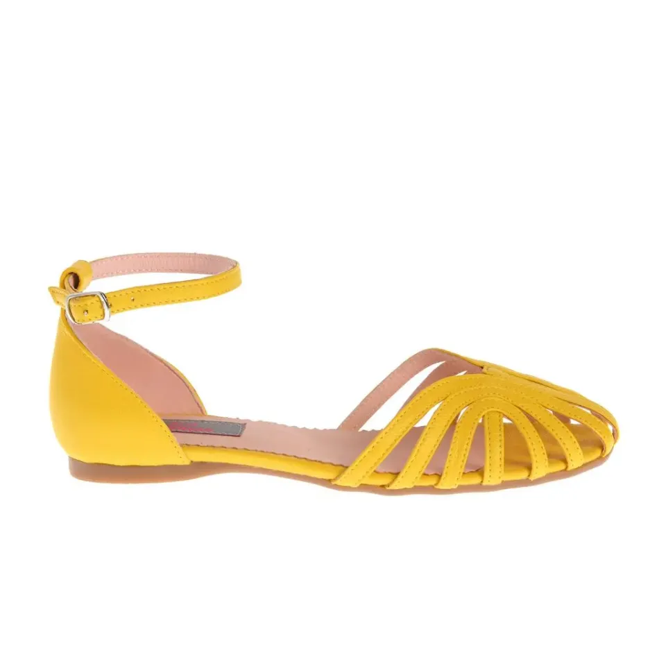 Ana Urbana Shoes Simplicity sandale galbene piele naturala