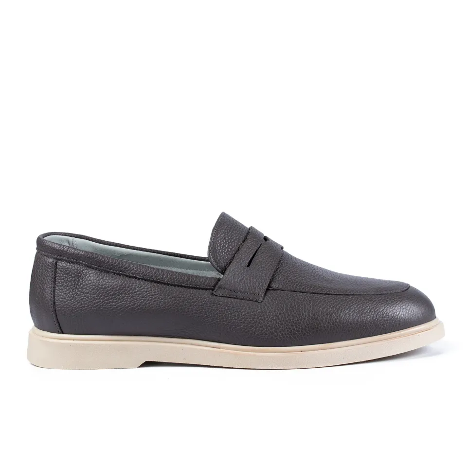 Lucas Shoes Ezra mocasini piele gri bizon
