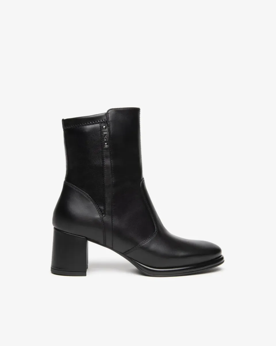 NeroGiardini botine damă piele toc bloc 60 mm