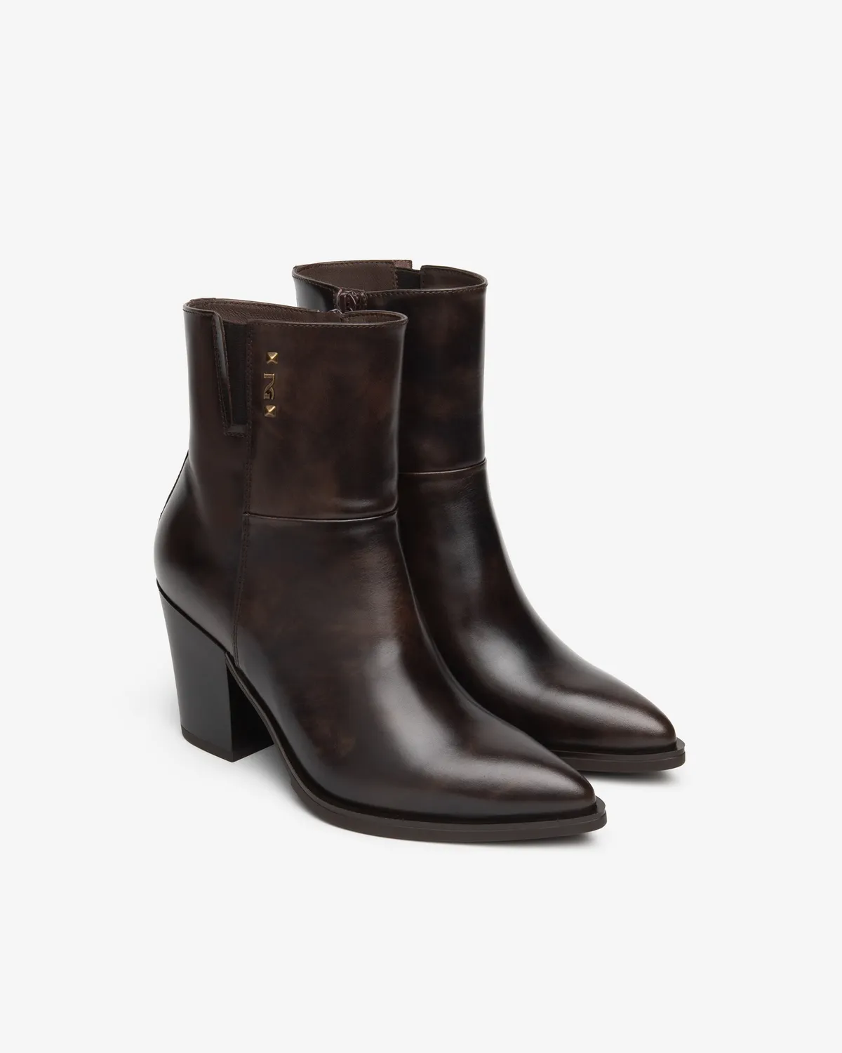 NeroGiardini botine piele dama toc 8 cm cu fermoar