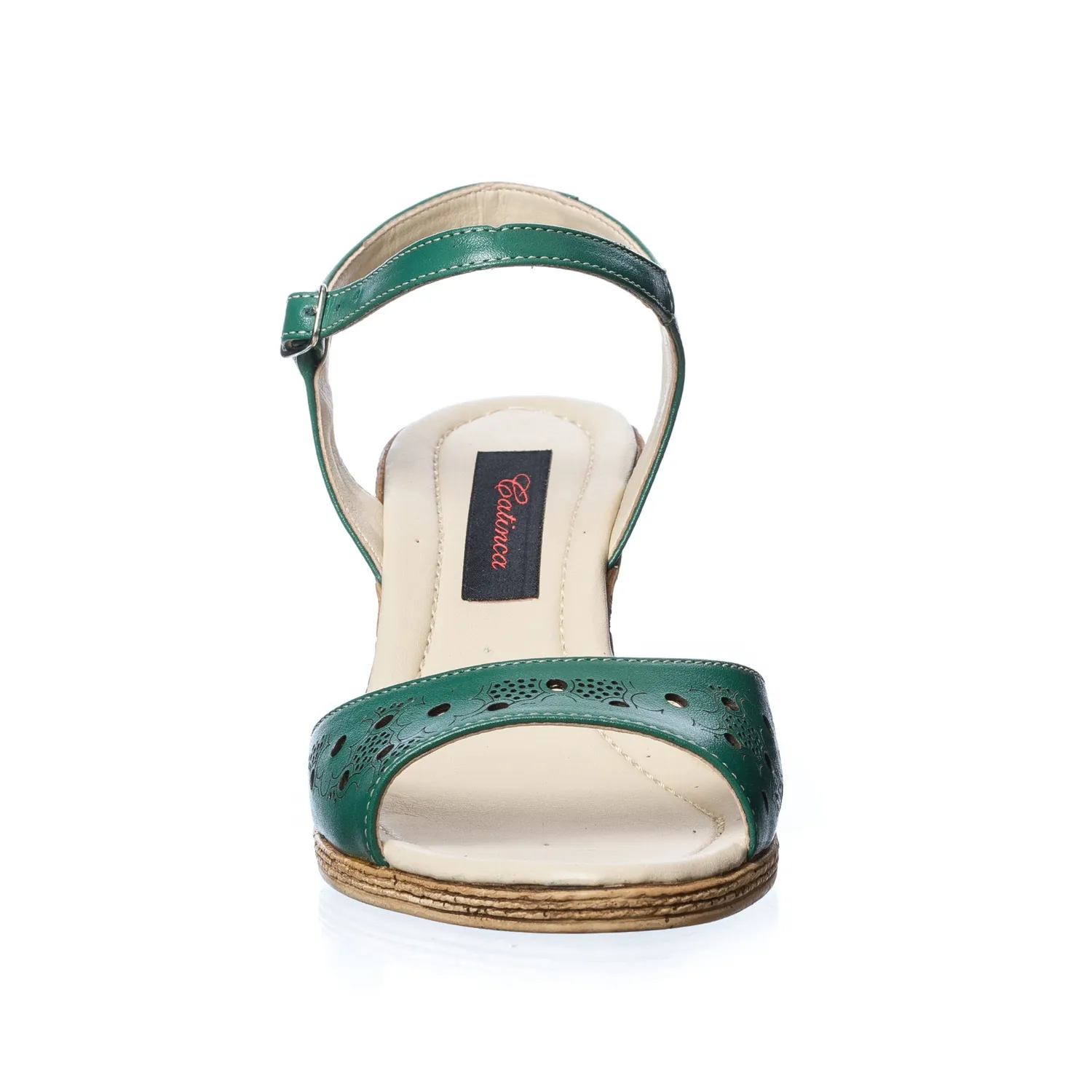 Catinca Shoes P16 V sandale dama verzi piele naturala
