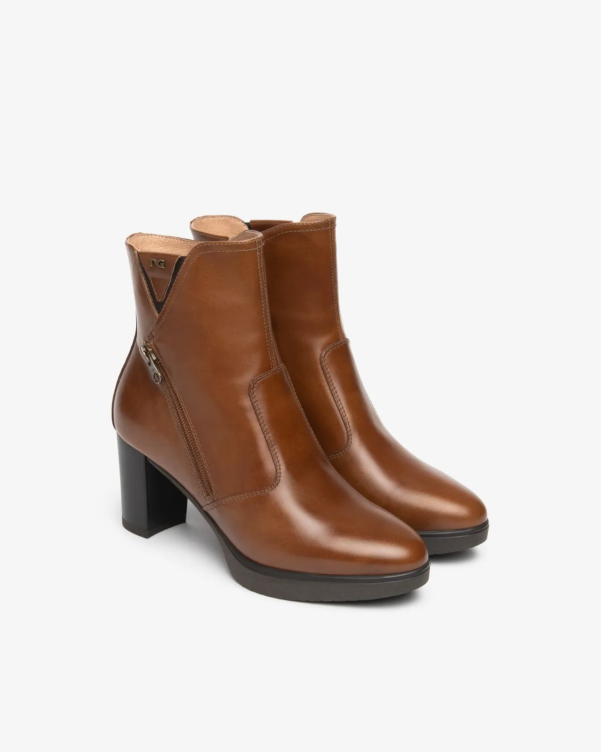 NeroGiardini botine dama piele toc platforma 70