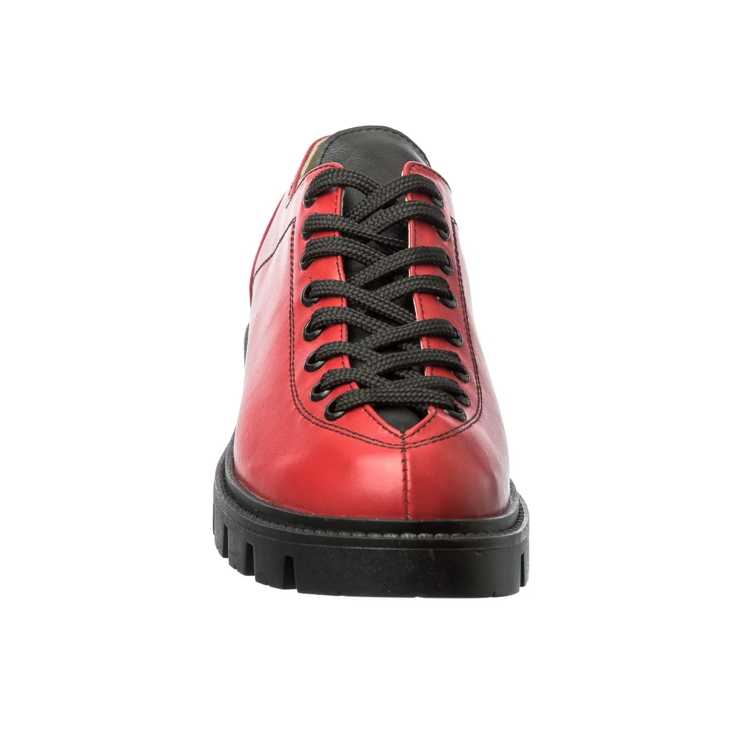 Catinca Shoes X2 RN pantofi dama rosu cu negru piele