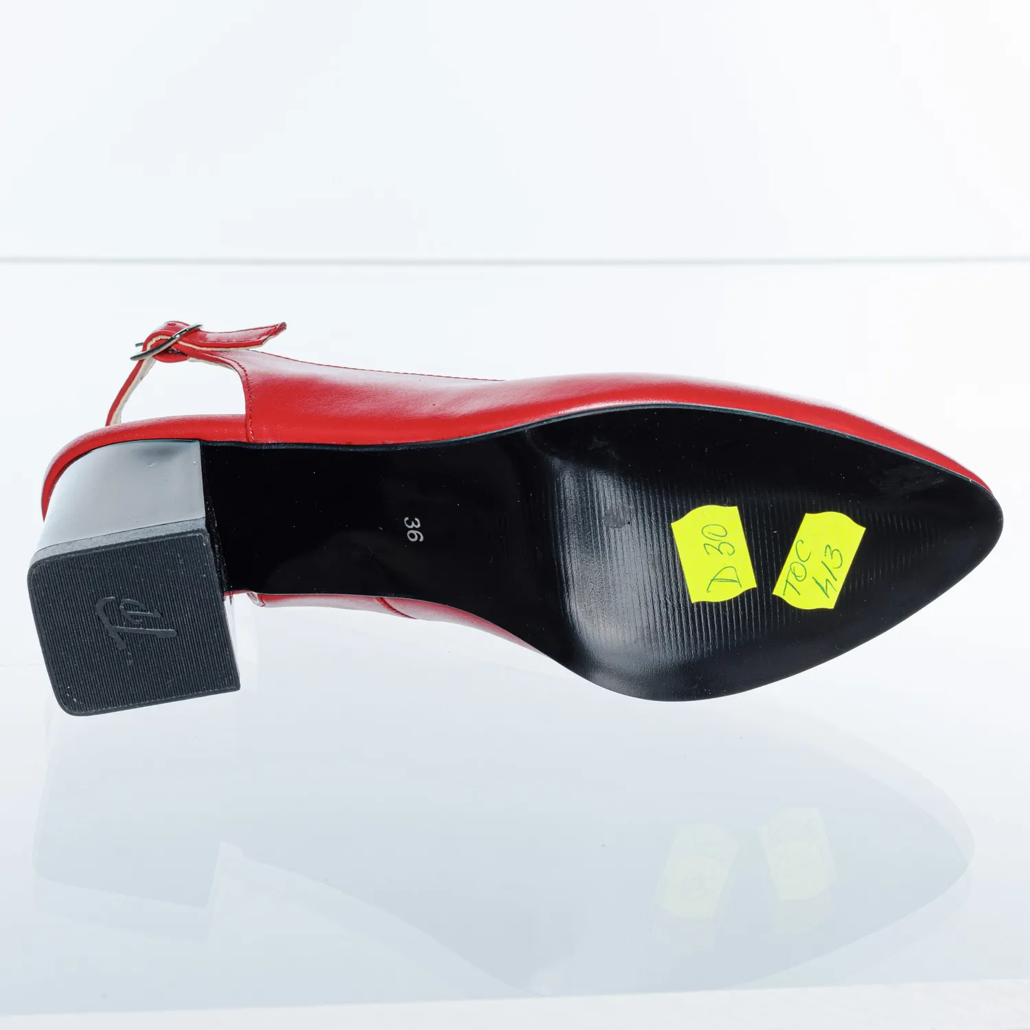 Catinca Shoes D30 RBRC sandale piele naturala rosu croco