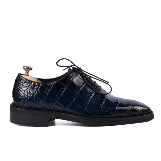 Lucas Shoes Elegant 725 Ukr pantofi barbati croco albastru