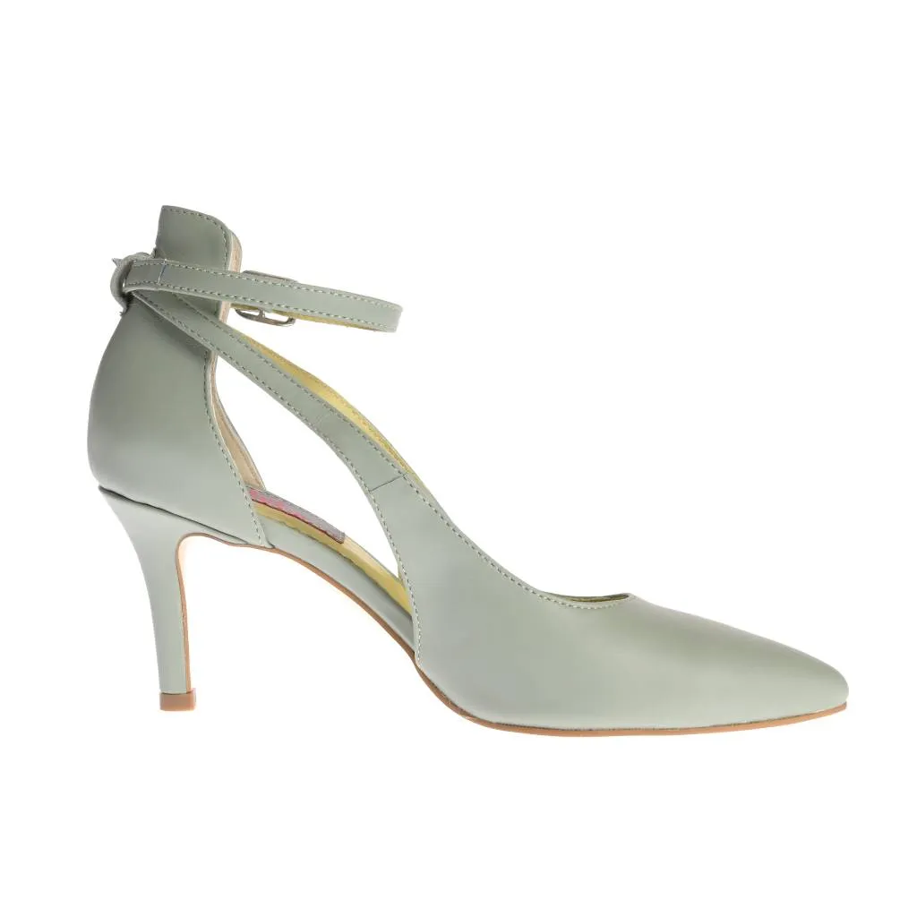 Ana Urbana Shoes Roma pantofi verde menta toc stiletto