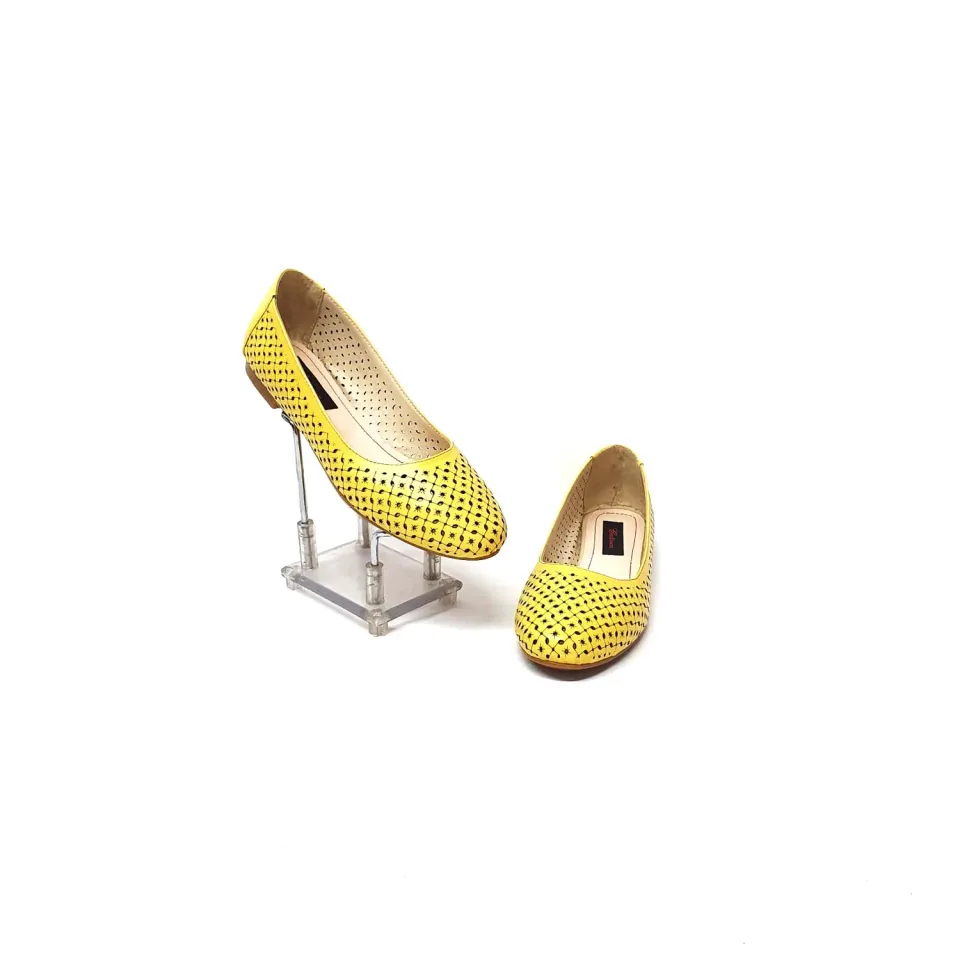 Catinca Shoes BL5 G balerini dama piele naturala galben