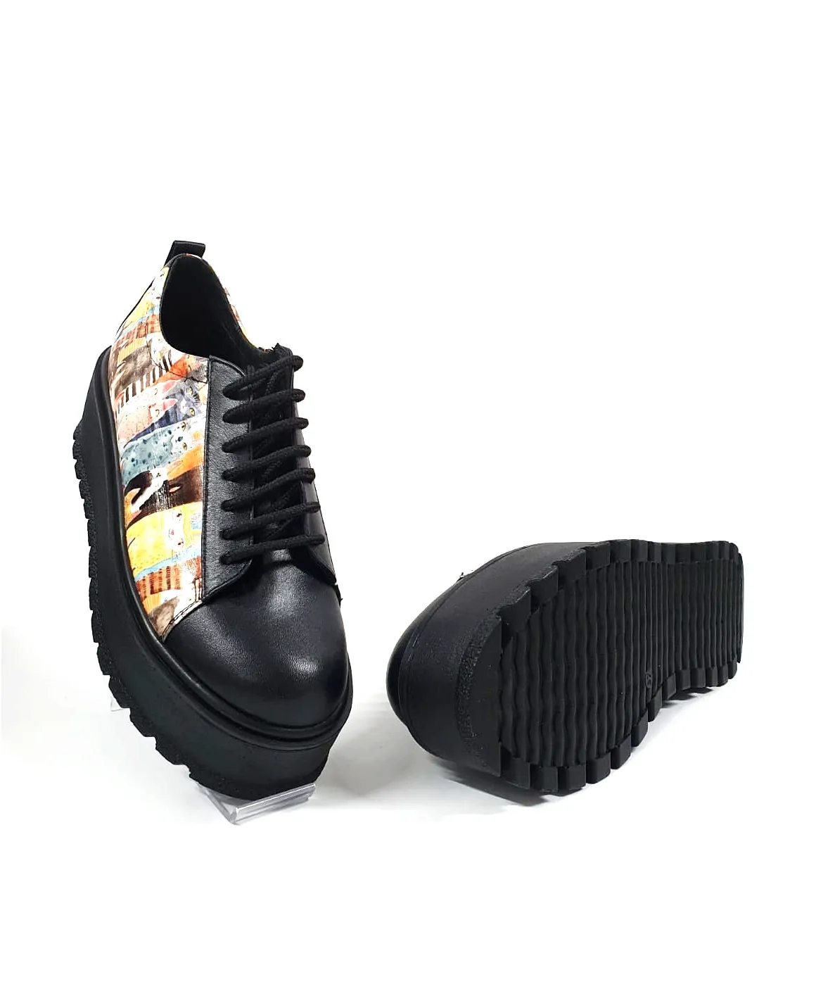 Catinca Shoes X3 NP pantofi dama negru pisici piele