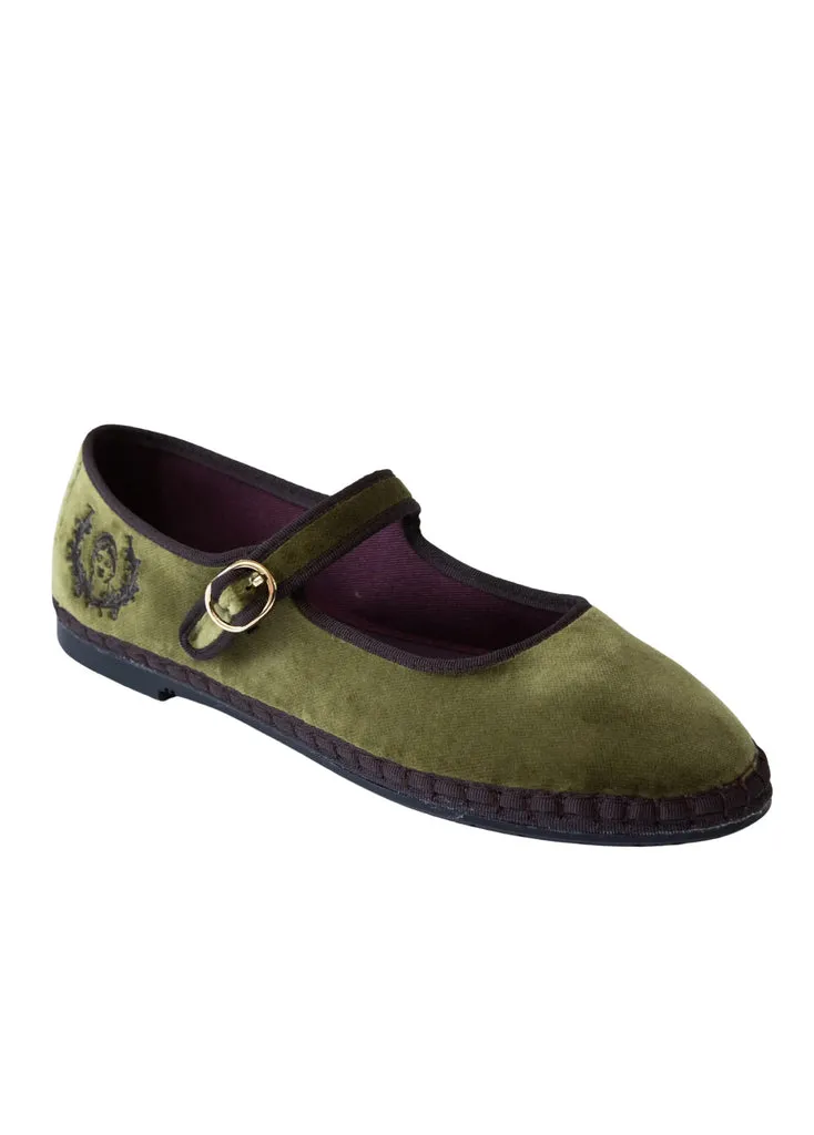 Flagelus HARA Kiara Goddess pantofi Mary Jane verzi