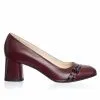 Catinca Shoes 55 BON pantofi dama piele bordo cu negru